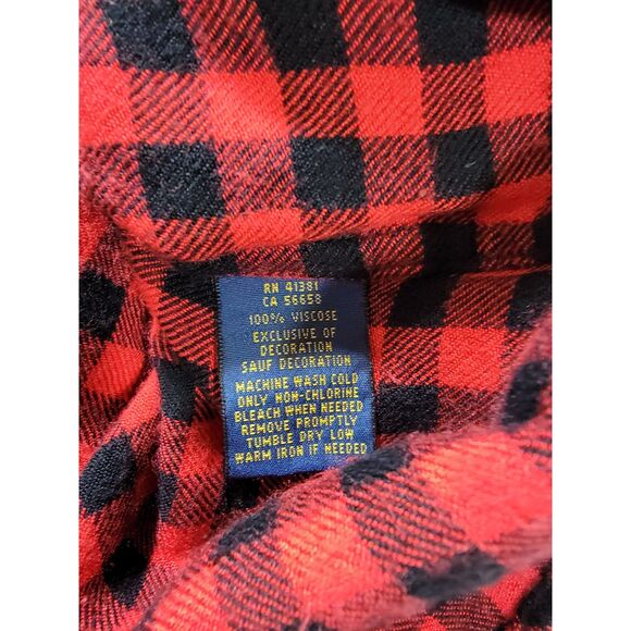 Ralph Lauren Men's Red Flannel Shirt - Small - Picture 8 of 9